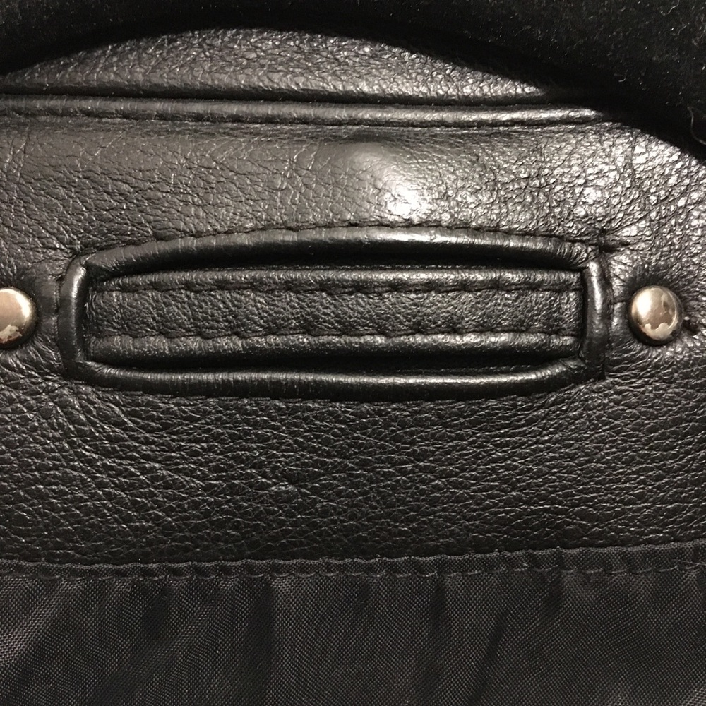 Wilsons Black Leather Collared 2 Button Jacket - image 6